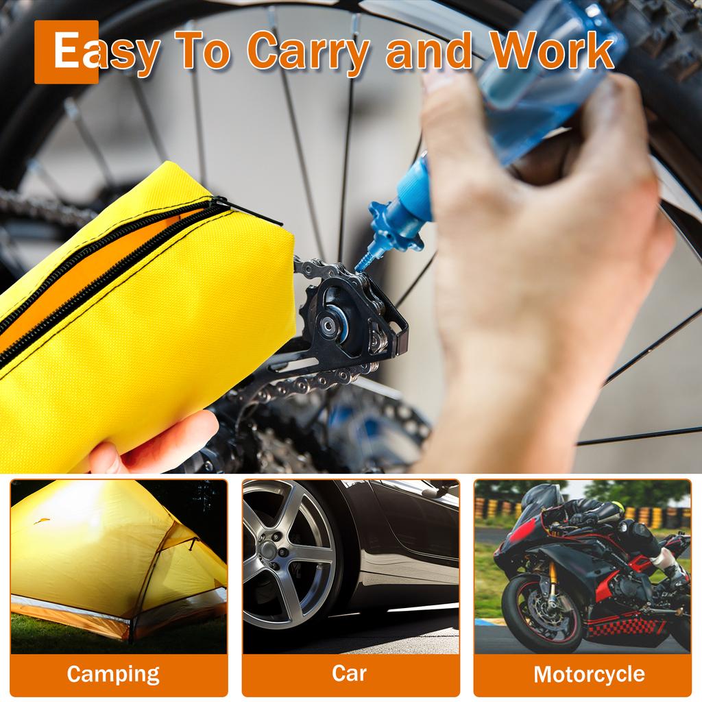 Handwerkzeugtasche Dicke Canvas-Tasche für Kleinteile Schraubendreher Schraubenschlüssel Pinzetten Bohrer-Bit Organizer-Tasche Wasserdichte Reißverschlusstasche