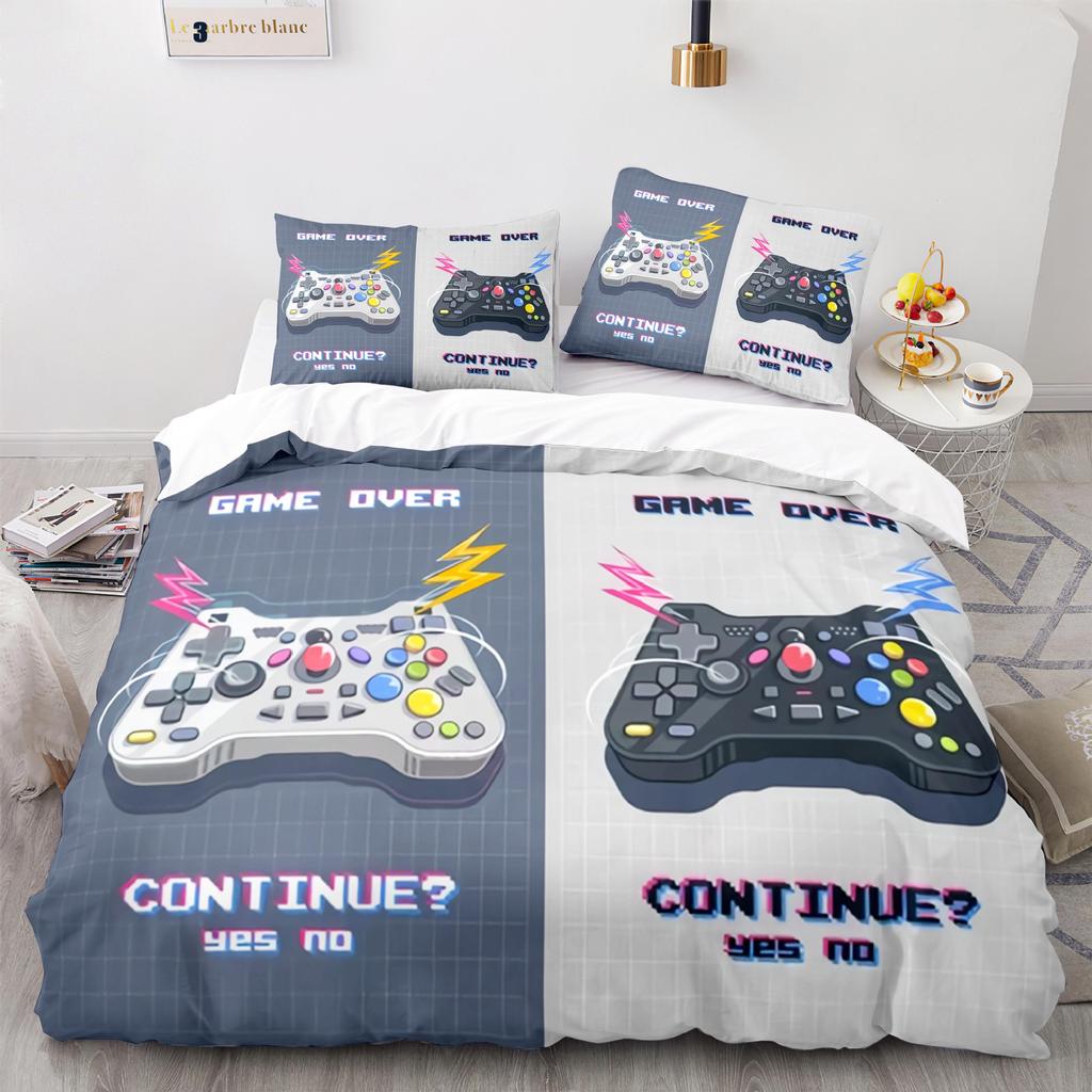 Digital Printing Three-Piece Gamepad Quilt Cover Size Quilt Cover 3D