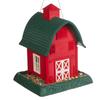 Red Barn Hopper Bird Feeder 5lb Capacity Squirrel Proof Durable Plastic Removable Tray Hanging or Pole Mounted Cardinals