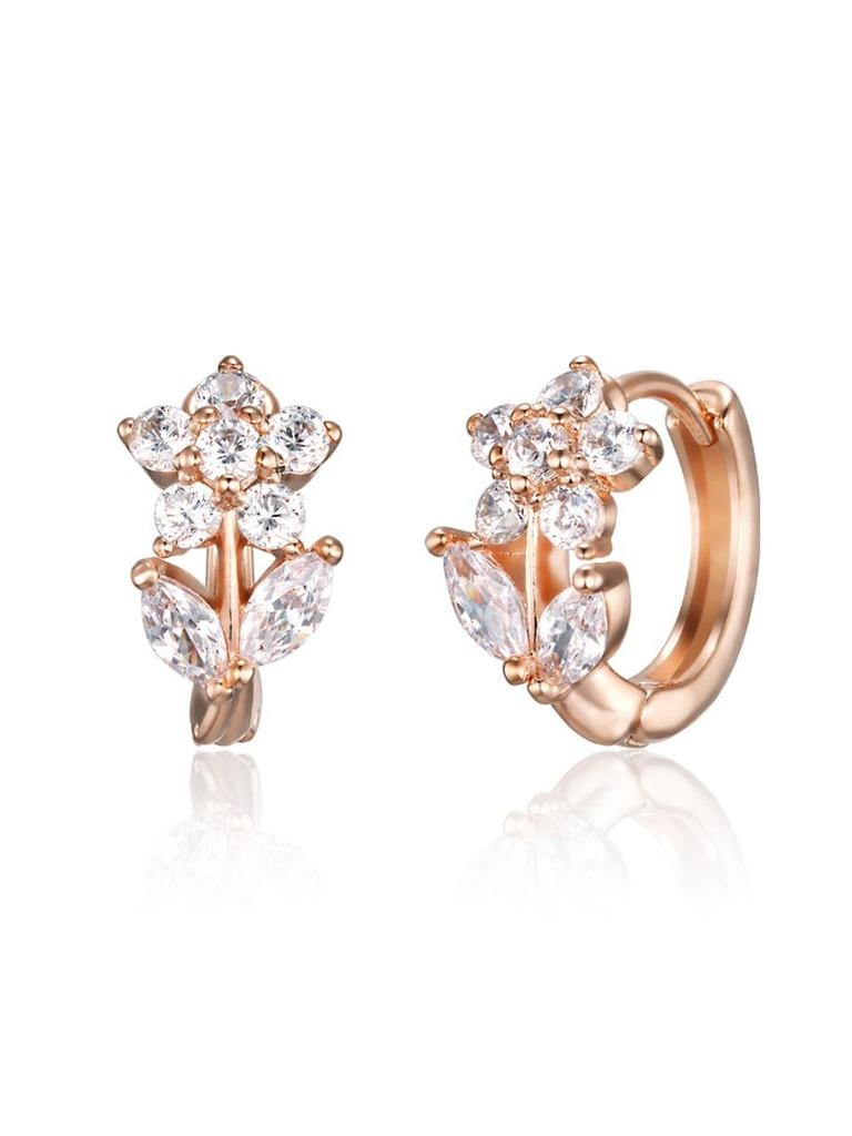 14K GF Simple Flower Petal One-Touch Earrings C24EGF207