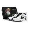 Air Monarch 4 Cushioning Low Top Chunky Sneakers Unisex Black White 415445-102(TeamS-S-BOX)