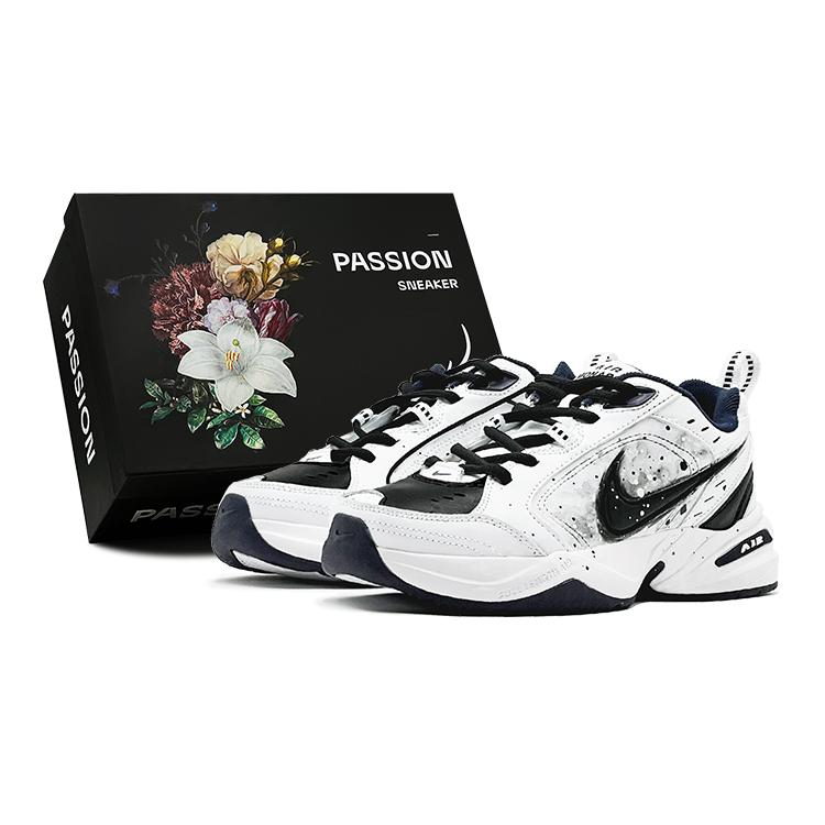 

Nike Air Monarch 4 Cushioning Low top Chunky Sneakers Unisex Black White 415445-102(TeamS-S-BOX) 40.5