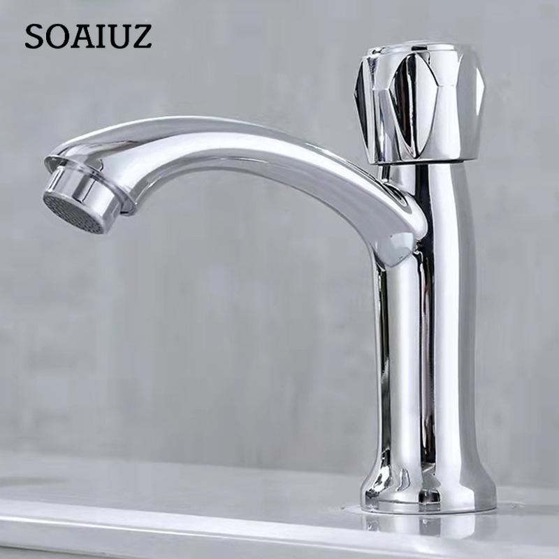 Zinc Alloy Single Cold Water Faucet, Single Hole Basin, Basin, Faucet, Basin, Basin, Washbasin, Faucet