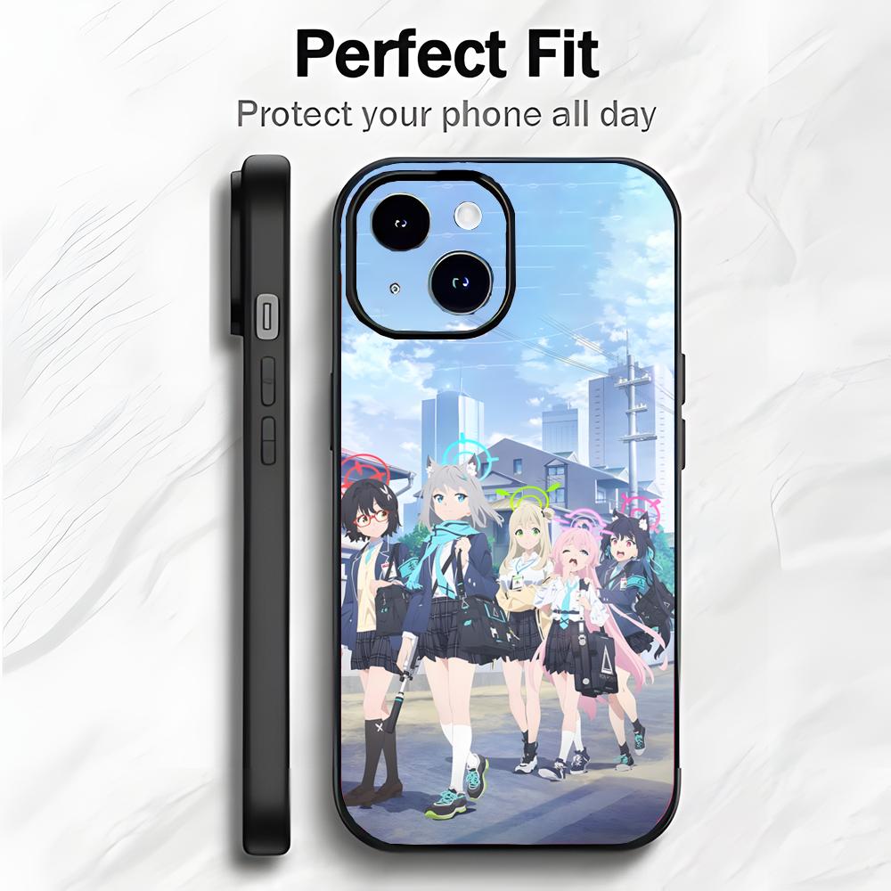 Cute Japanese Game B-Blue Archive Phone Case Phone Case Soft Packaging Lightweight For iPhone17 16 15 14 13ProMax