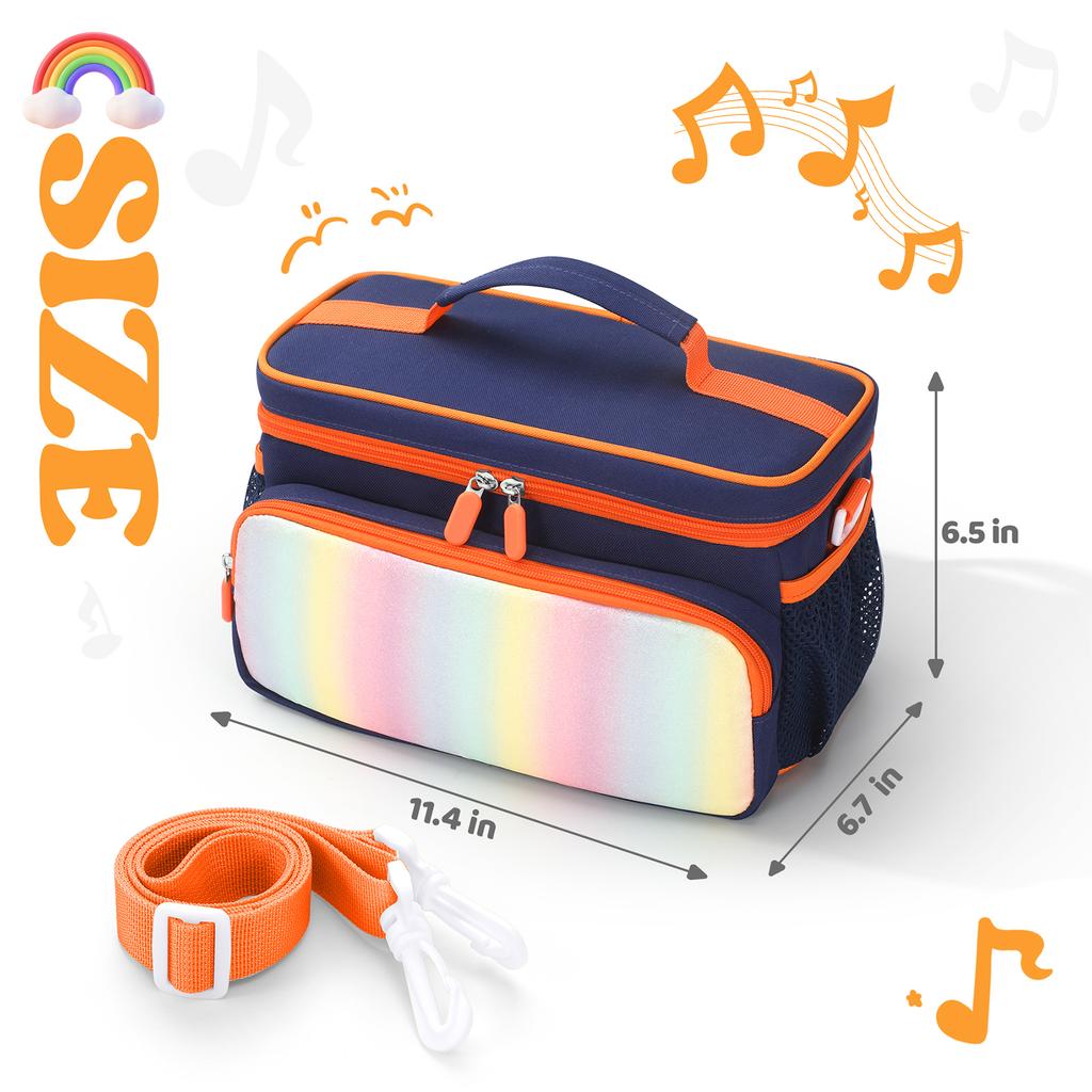 Carrying Case for Toniebox 2/1 Audio Player Carrying Travel Bag for Toniebox 2&1 Headphones & Charging Station w/ Shoulder Strap