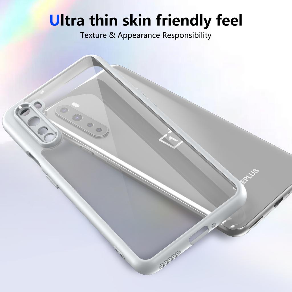 Oneplus Nord AC2001 AC2003 Case Clear TPU Shockproof Bumper with Clear Back Hard Cover Phone Case for Oneplus Nord AC2001 AC2003