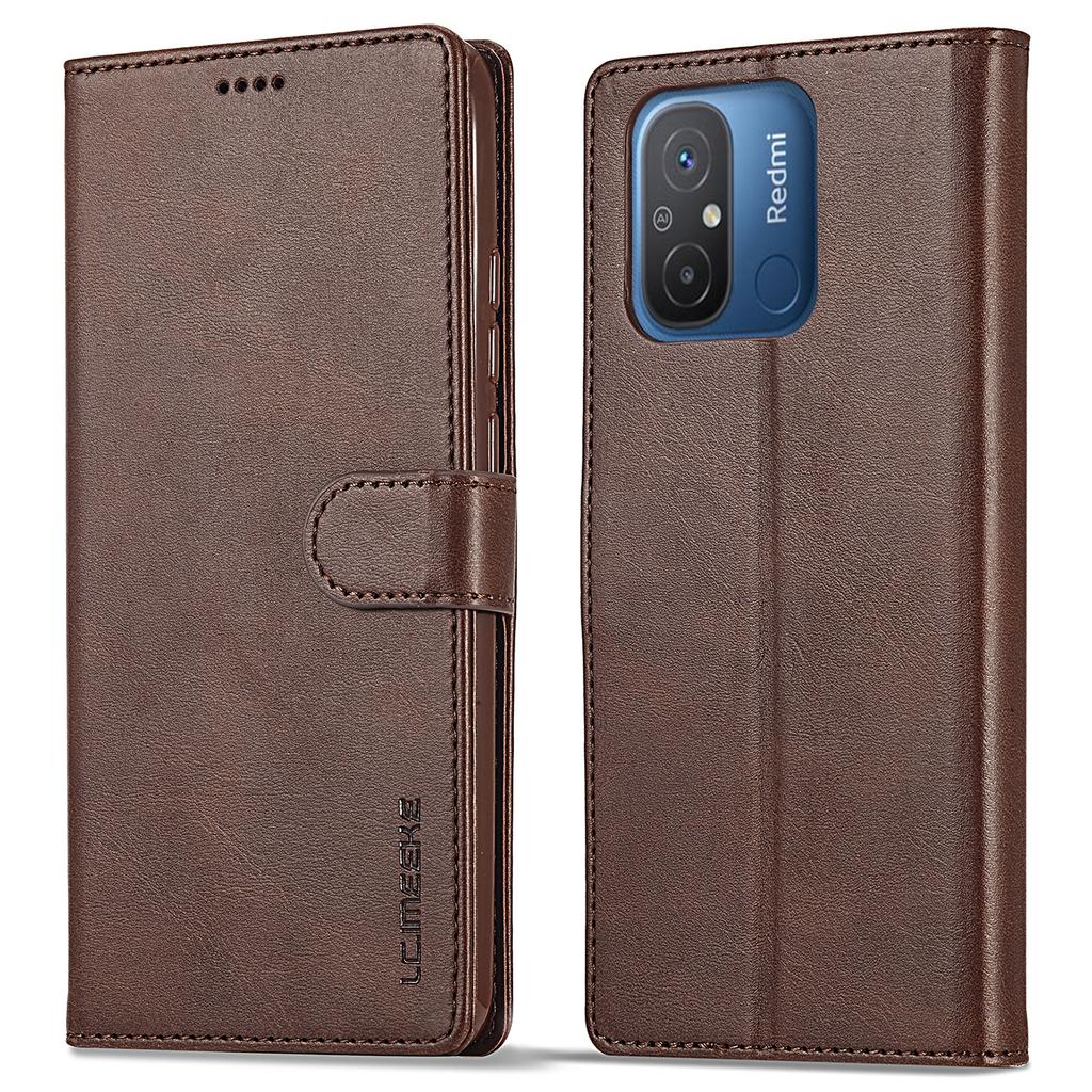 LC.IMEEKE For Xiaomi Redmi 12C 4G/11A 4G Drop-proof Phone Case Calf Texture Wallet Stand Leather Cell Phone Cover