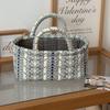 Open Top Quilted Storage Basket Quilted Laundry Basket With Handles  Desktop Organization