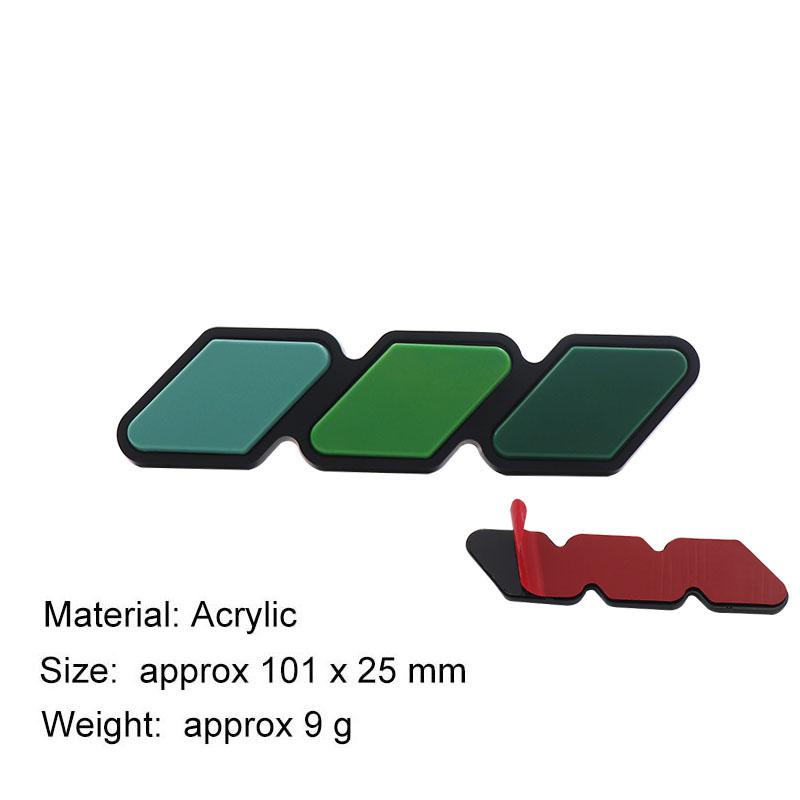 3 Colors Grille Badge Car Three-color National Flag Grille Emblem Mesh Slotted Grill Auto Badge Accessories