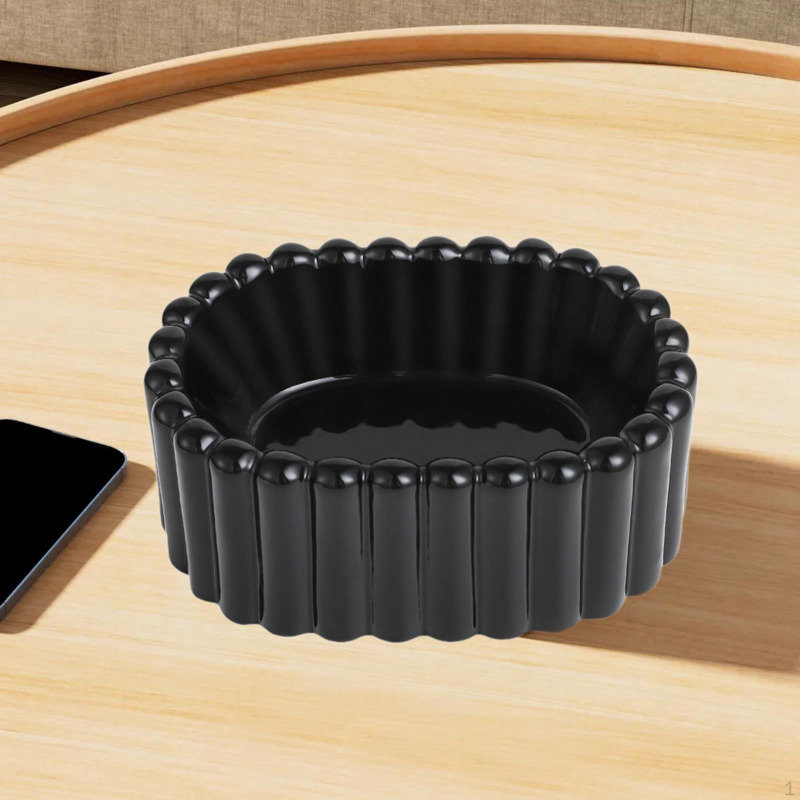 

Керамический поднос для хранения ювелирных изделий, домашний декор, тарелка, универсальный креативный держатель для безделушек, кольцо для офиса Black