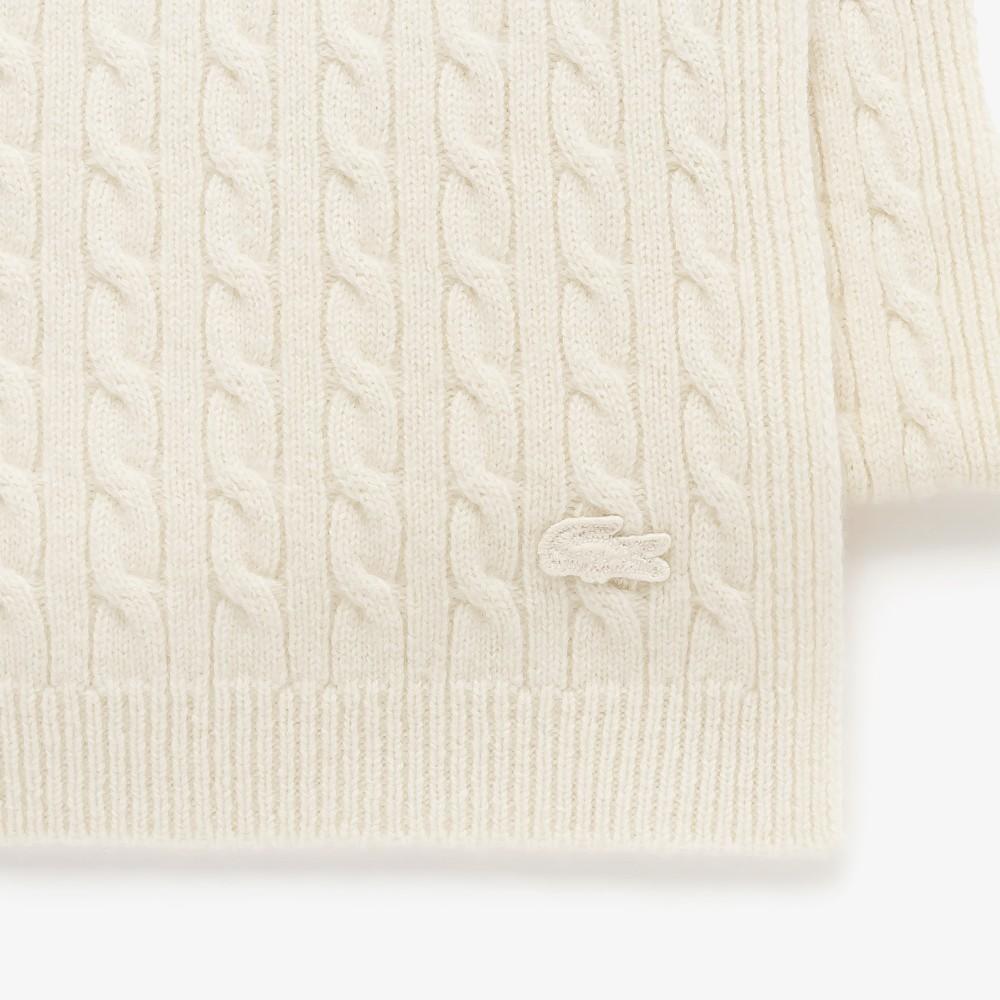 [lacoste] Men's Cable Wool Muffler RE101E-55NXFJ