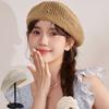Summer Hollow Out Artist Berets Women's Japanese Hollow Beret Lightweight Breathable Painter Cap Casual Versatile Outdoor Hats