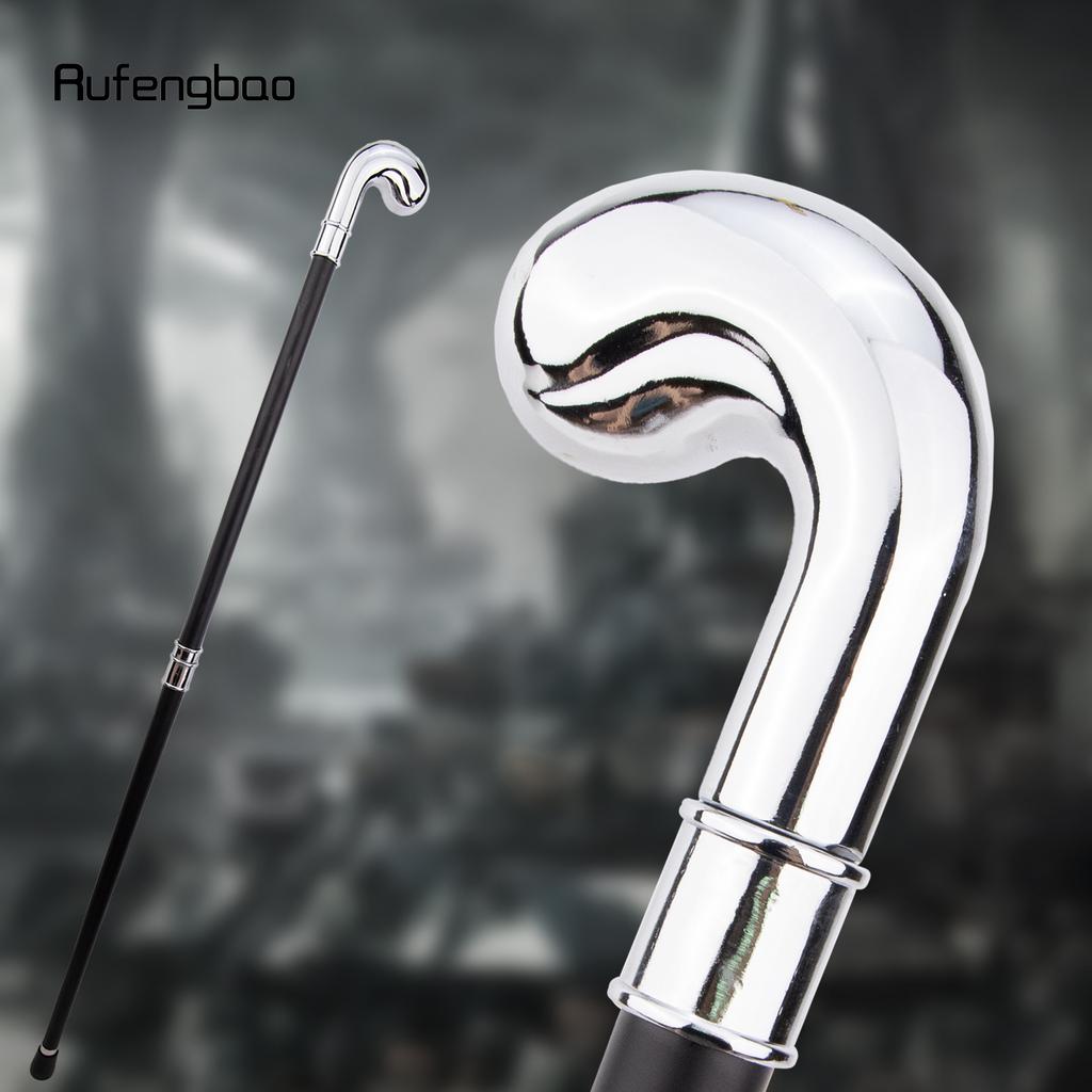 White Hanger Fashion Walking Stick Decorative Cane Elegant Fashion Cane Cosplay Alloy Crosier Vintage Stick 94cm