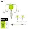 Fishing Feeder Line Set with 4 Hook and Float Baits Lure Cage Basket Trap Fishing Hook Anti Winding Baits Cage Float