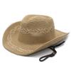 New Straw Hat Spring and Summer Men's Outdoor Mountaineering Sunshade Handwoven Sunscreen Wide-brimmed Denim Hat Versatile