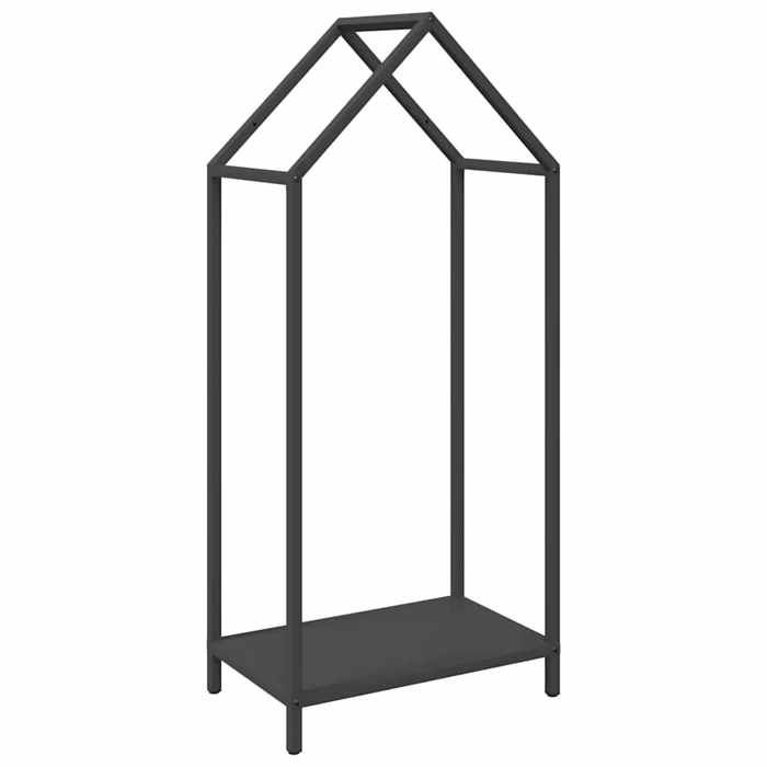 VidaXL Portant de bois chauffage noir 40x25x90 cm, support à bûches de cheminée, support à bûches, support à bûches, 864295