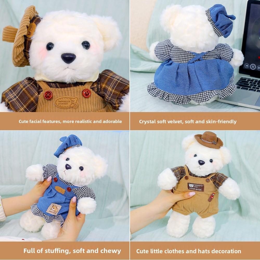 Plush Bear Toy With Clothing For Couples Romantic Gift For Women