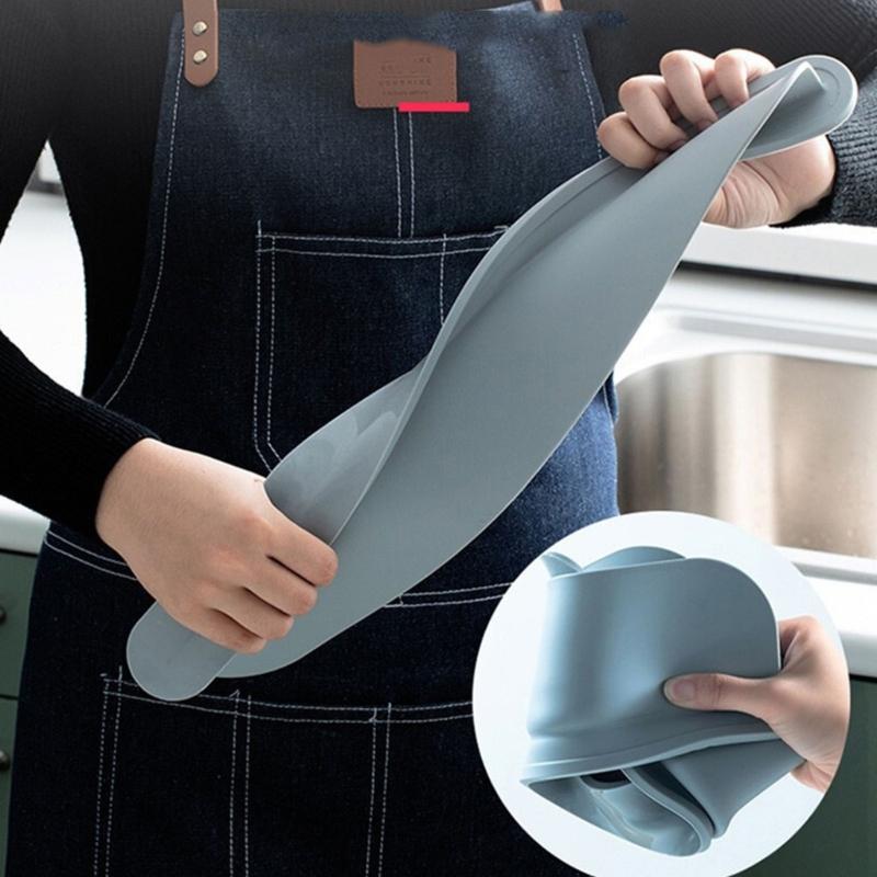 Kitchen Sink Water Splashes Guard Silicone Splashes Protector with Suction Cup Reusable Dish Washing Baffles Board Enduring