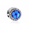 2pcs Colorful Crystal Charm Beads Fit Original Brand Charms Bracelets Necklaces Silver Color Women 'S Bracelet Diy Jewelry Making