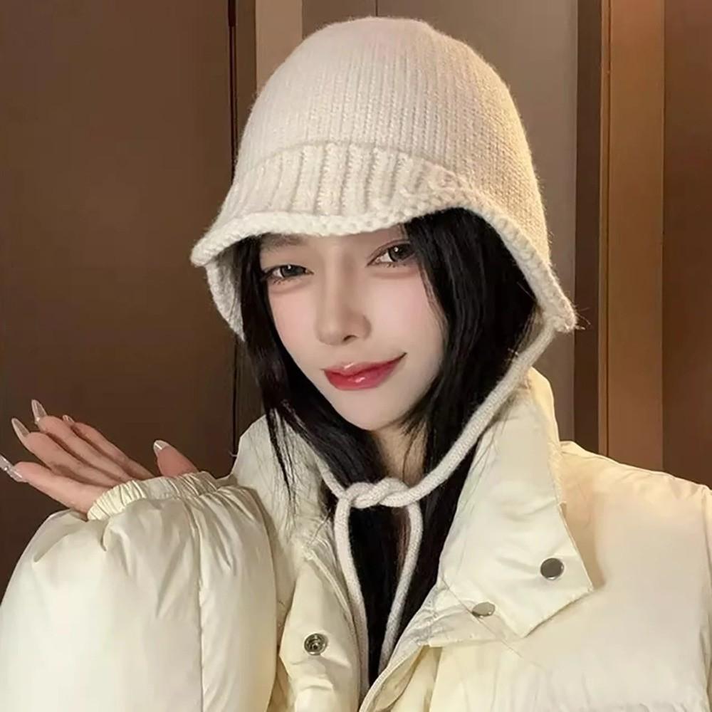 Windproof Beanie Cap Warm Earmuffs Cap New Knitted Cap  Women