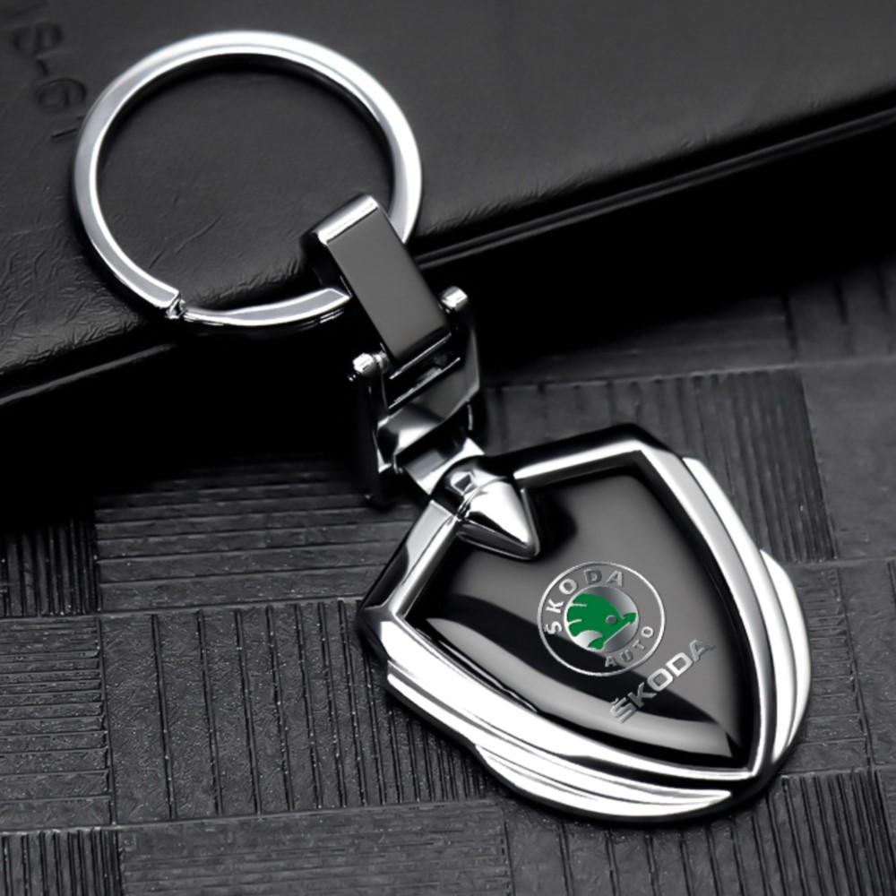 Metal Car Styling Keychain Key Rings Decoration Accessories For Skoda Rapid Fabia Octavia Yeti Superb VRS VII Kodiaq Scala Karoq kybf34