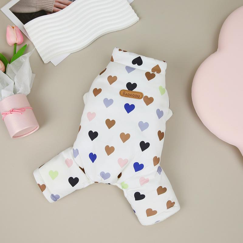 

Пальто Pet Love Four Leg, комбинезон на осень/зиму с четырьмя ножками, разноцветная пижама Pet Love Dog, одежда для щенков Тедди-шнауцера S