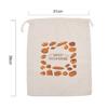 Linen Bread Bags Reusable Drawstring Large Washable Storage Food Accessories Home Unbleached Kitchen Organizer