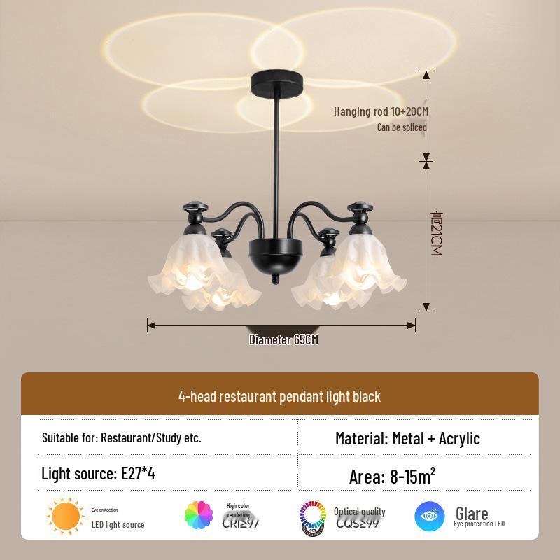 2026 Retro Mid-Century Chandelier: American Countryside Style for Living Room, Bedroom, Dining Room, or Hall