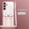 Pink Diamond Bow Pattern Pink Metallic Paint Tempered Glass Phone Case for Samsung Galaxy S24 S23 Ultra  S22 Ultra S20 Ultra 56