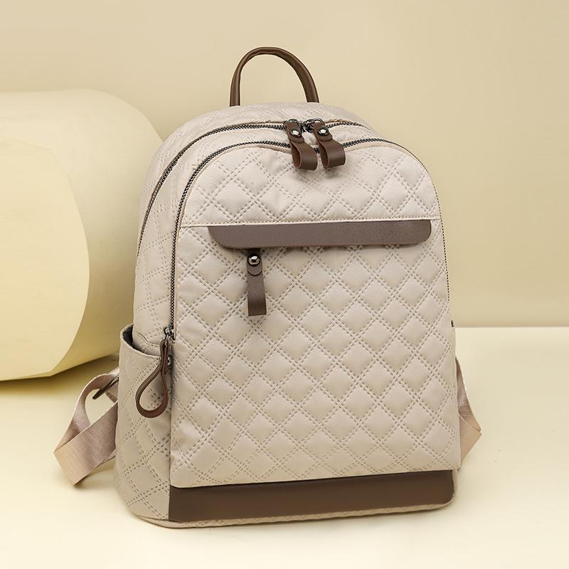 Backpack Student Schoolbag Women's Lightweight Rhomboid Backpack