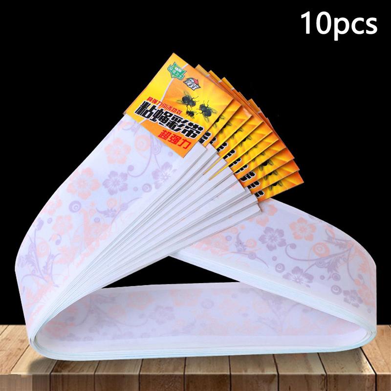 

10 шт. прочных липких цветных лент для ловли мух, ловушки для ловли мух, товары для дома