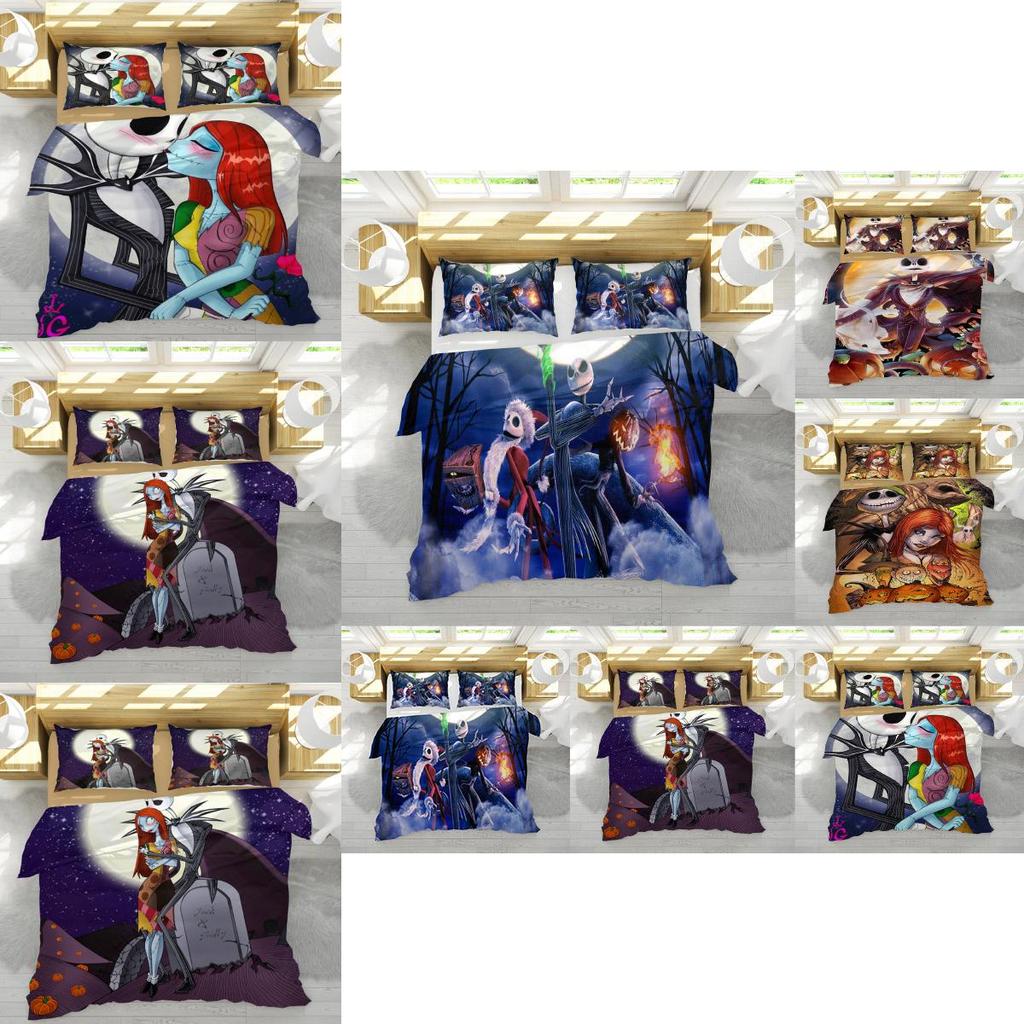 Luxuriöses 3-teiliges The Nightmare Before Christmas Bettwäscheset für ultimativen Komfort