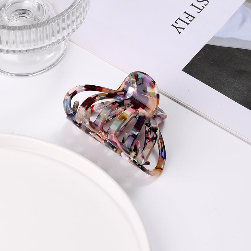 

Xuanzhi Jewelry Elegant Retro Acetate Claw Clip - Versatile Korean High-End Shark Hair Accessory