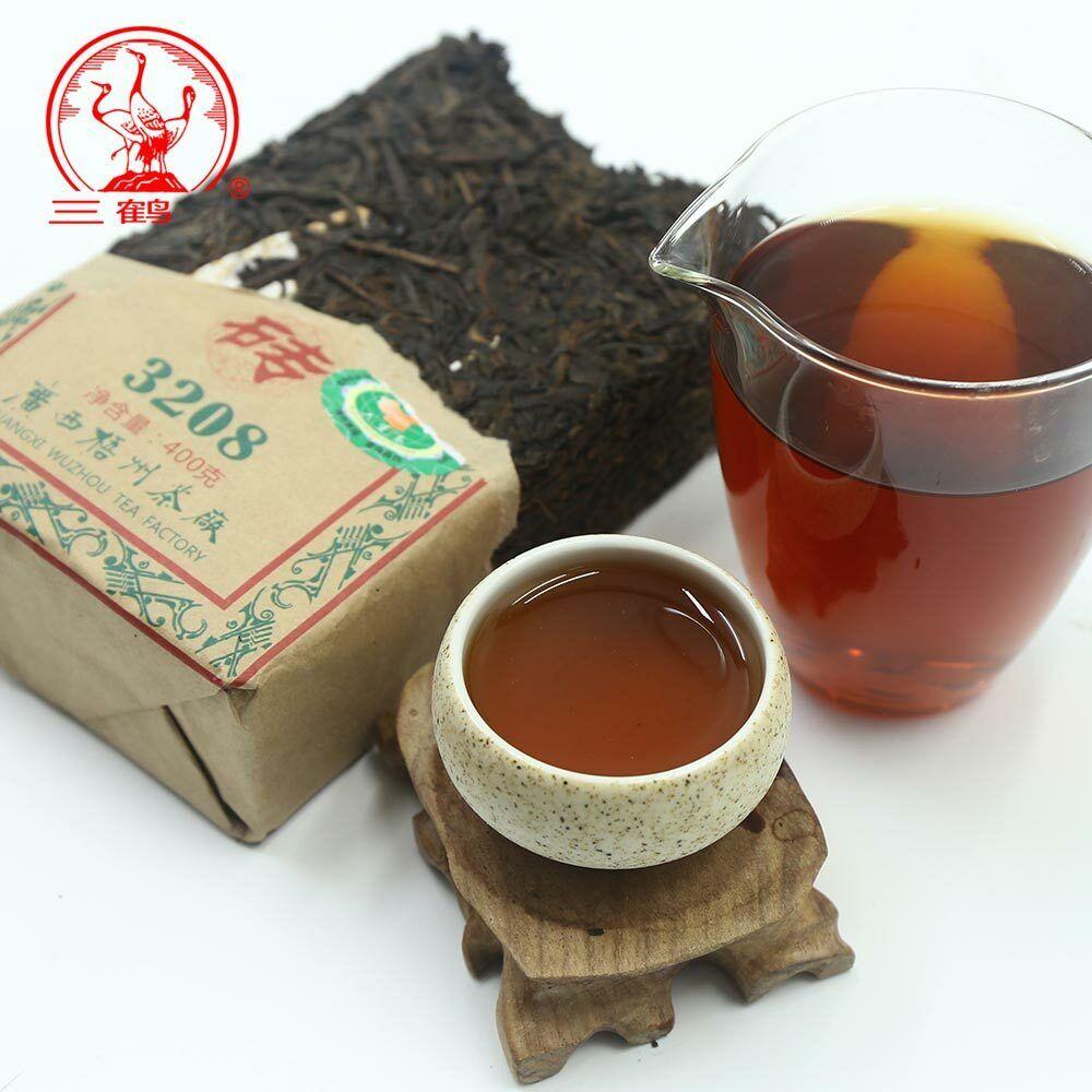 2014 Three Cranes Sanhe Liu Pao Tea 3208 Golden Flower Dark Tea China Tea 400g