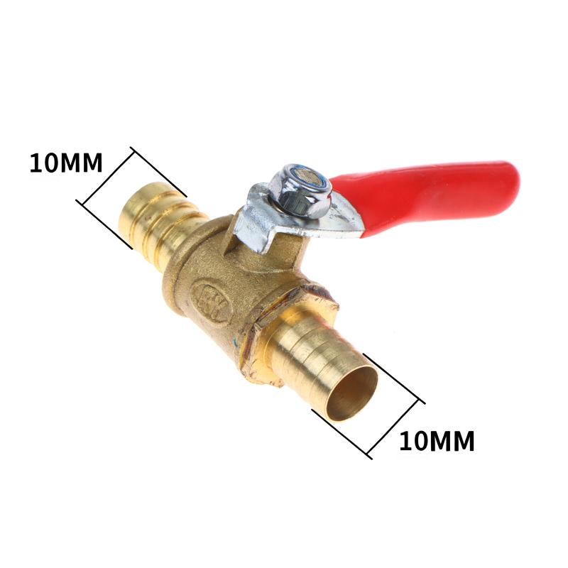 Hose Barb Shutoff Ball Valve 1Pcs 6-12mm Inline Rust Resistant for Water Oil Air Gas Fuel Line Boat Maintenance