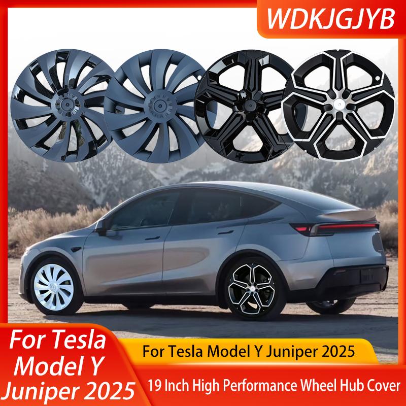 Wheel Hub Cap For Tesla Model Y Juniper 2025+ Car Replacement Wheel Cap 19 Inch Performance Automobile Hubcap Cover Accessories