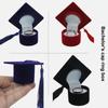 Rings Box Graduation Bachelor Hat Jewelry Packging Box Wedding Engagement Earring for Special Occasion