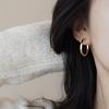 French Ring Earrings New Year's Trendy Earrings Niche Design Plain Ring Ear Buckle