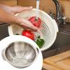 Dubbelöronad Diskkorg Durkslag Stadig Jämn Maskdesign Kraftig Tvätta Dränera Mat