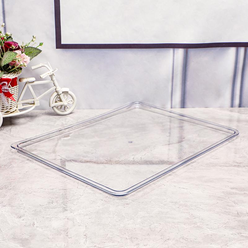 Clear Rectangular Tray for Tea Set, Fruit, Snacks & Pastries