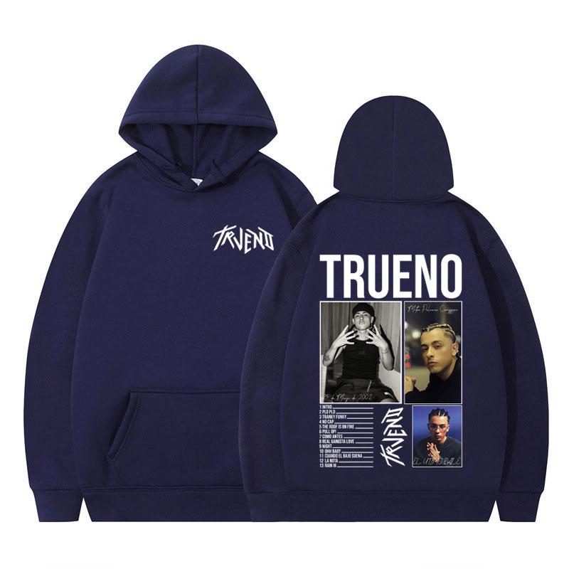 Rapper Trueno Album Tour Merch Hoodie Men's Women Harajuku Long-sleeved Hip-hop Autumn Winter Loose Casual Oversized Pullover