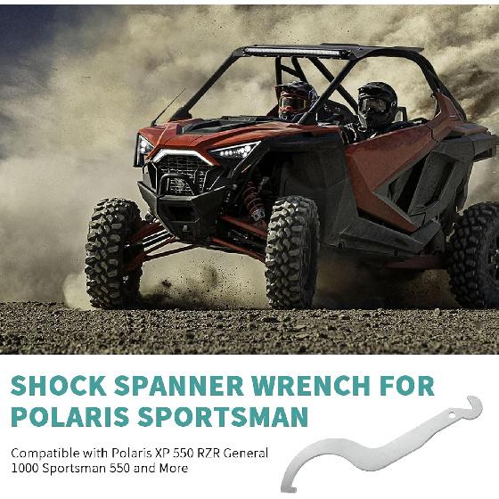 Alocs Shock Spanner Wrench for Polaris, Shock Absorber Spanner/Drive Clutch Shock Wrench Compatible with Polaris XP 550 RZR General 1000 Sportsman