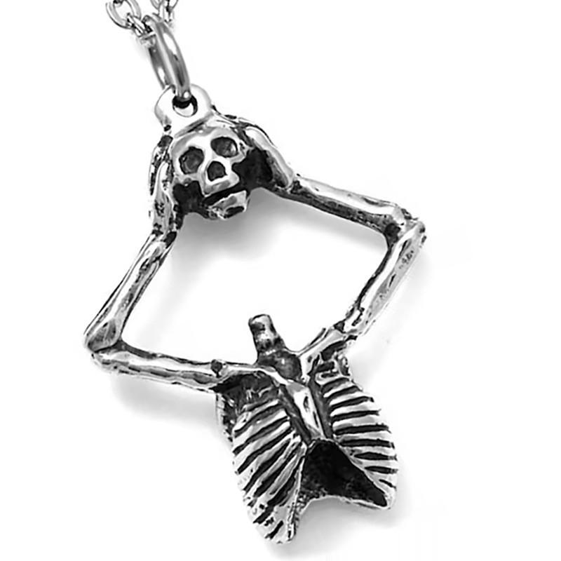 Skull Pendant Halloween Alloy Geometric Necklace Link Chain Unisex Decoration