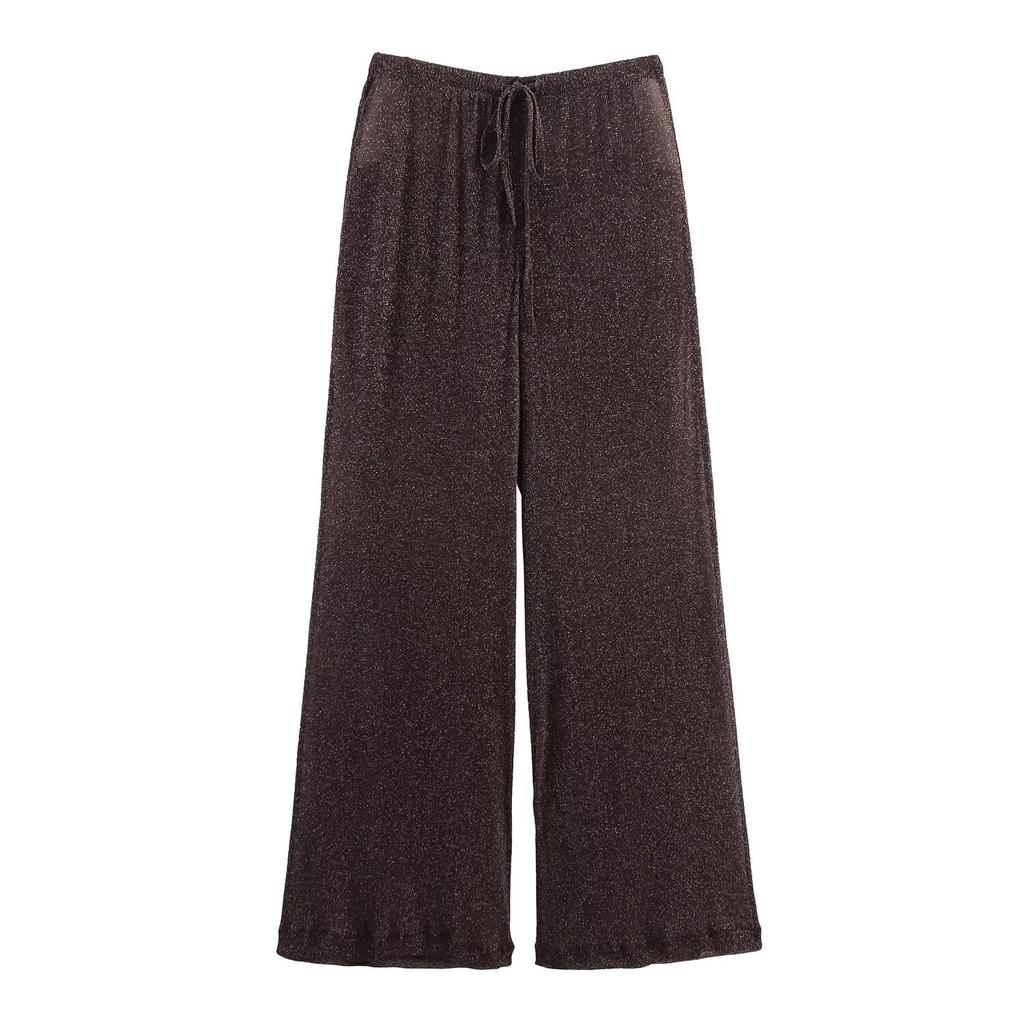 European and American French style metal color line wide-leg pants 2180505 cape jacket 3067772
