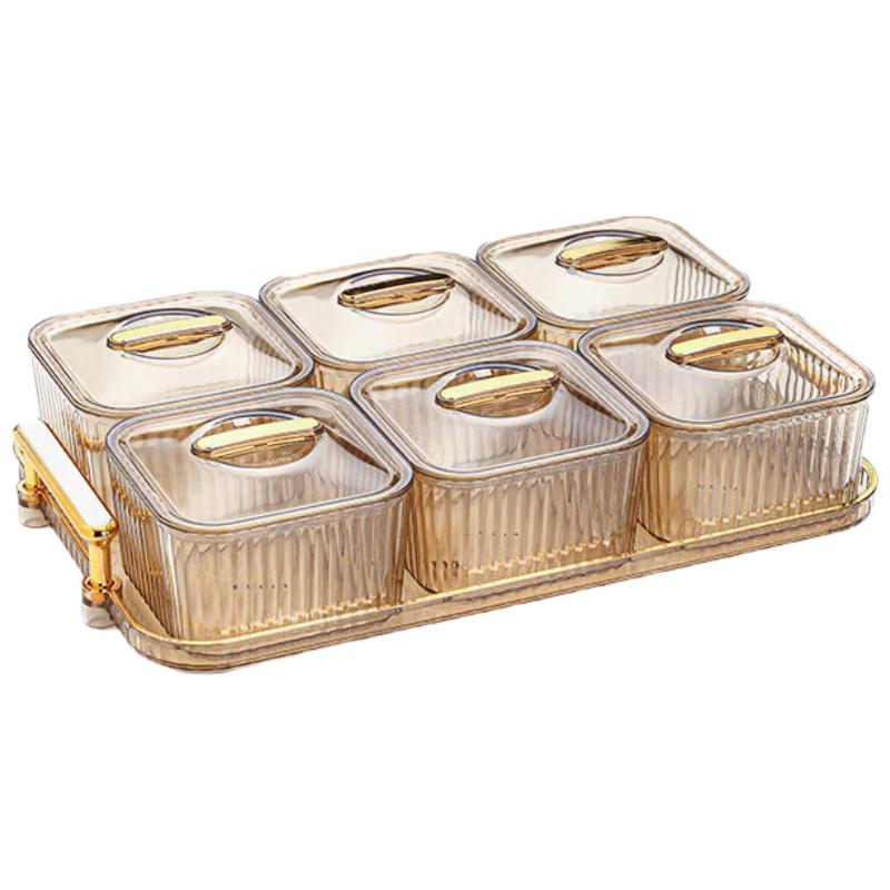 Luxury Glass Partitioned Snack Platter