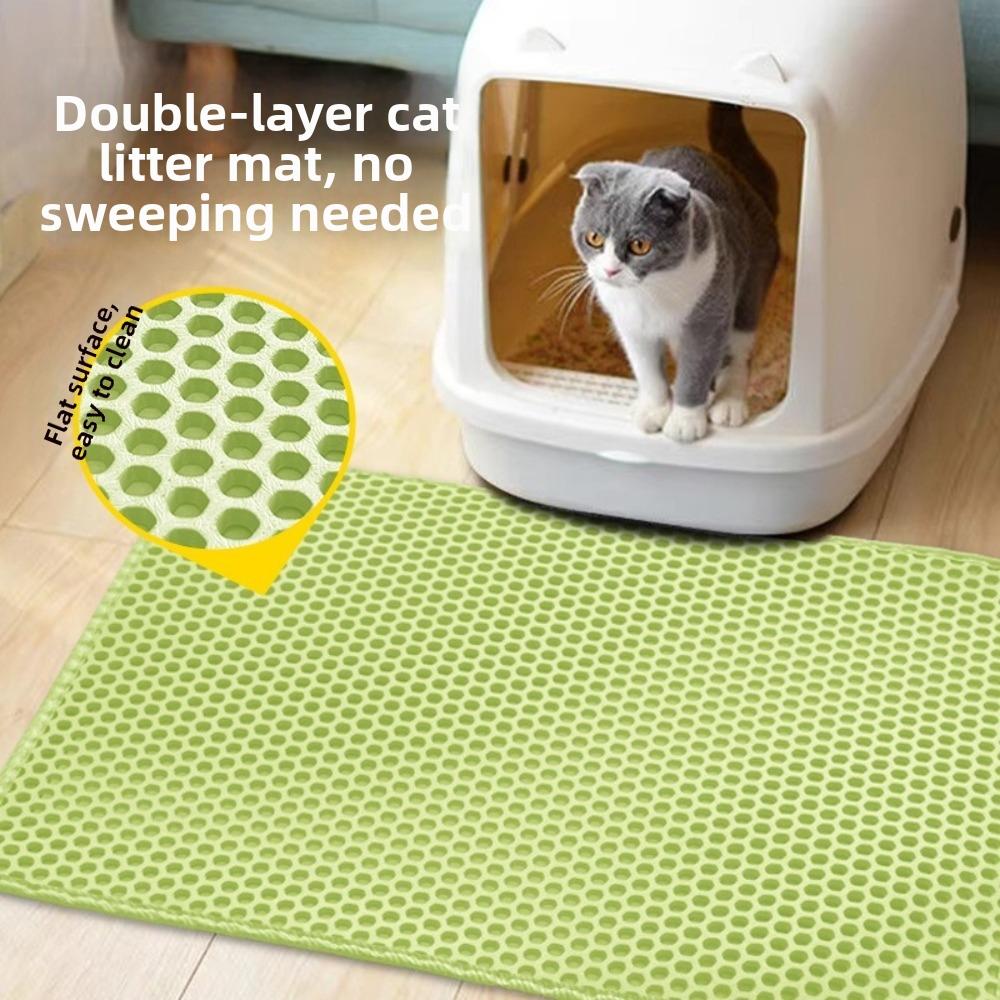 EVA Cat Litter Mat Double Layer Litter Box Filter Pad New Pet Litter Box Pad  Pet Supplies