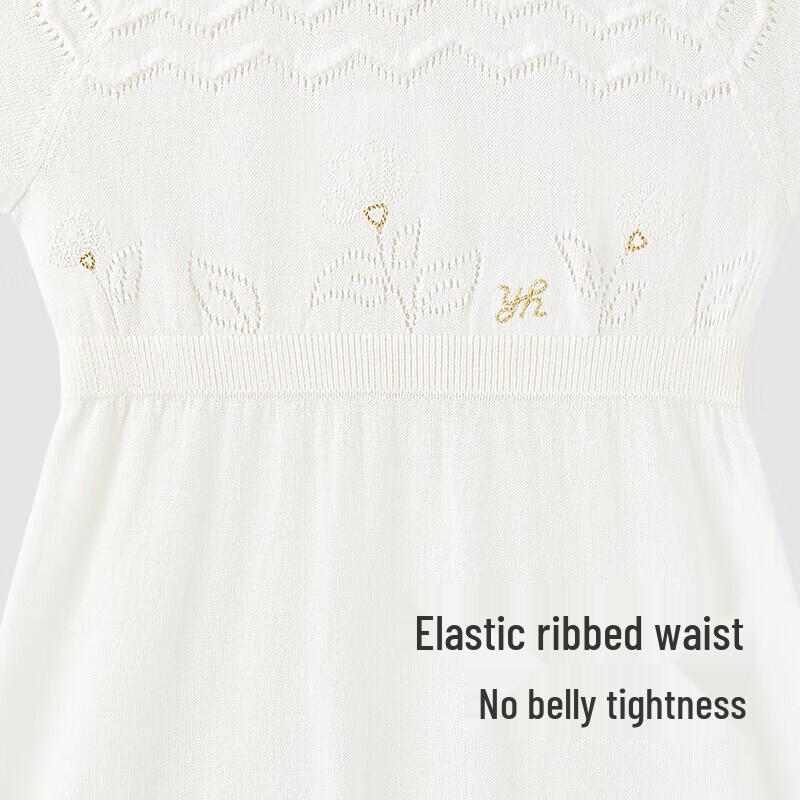 YEEHOO Baby Girls Silk Blend Short Sleeve Summer Romper