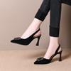 Pointed High Heeled Sandals for Women's Back Air Half Toe Single Shoes Women Shoes Elegant Sandals Women Pumps