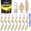 BANGO 24 Pieces Car LED Interior Light Bulbs, Non-Polarity Design with Removal Tool, Suitable for Car Dome Map Door Trunk License Plate Lights, Etc.