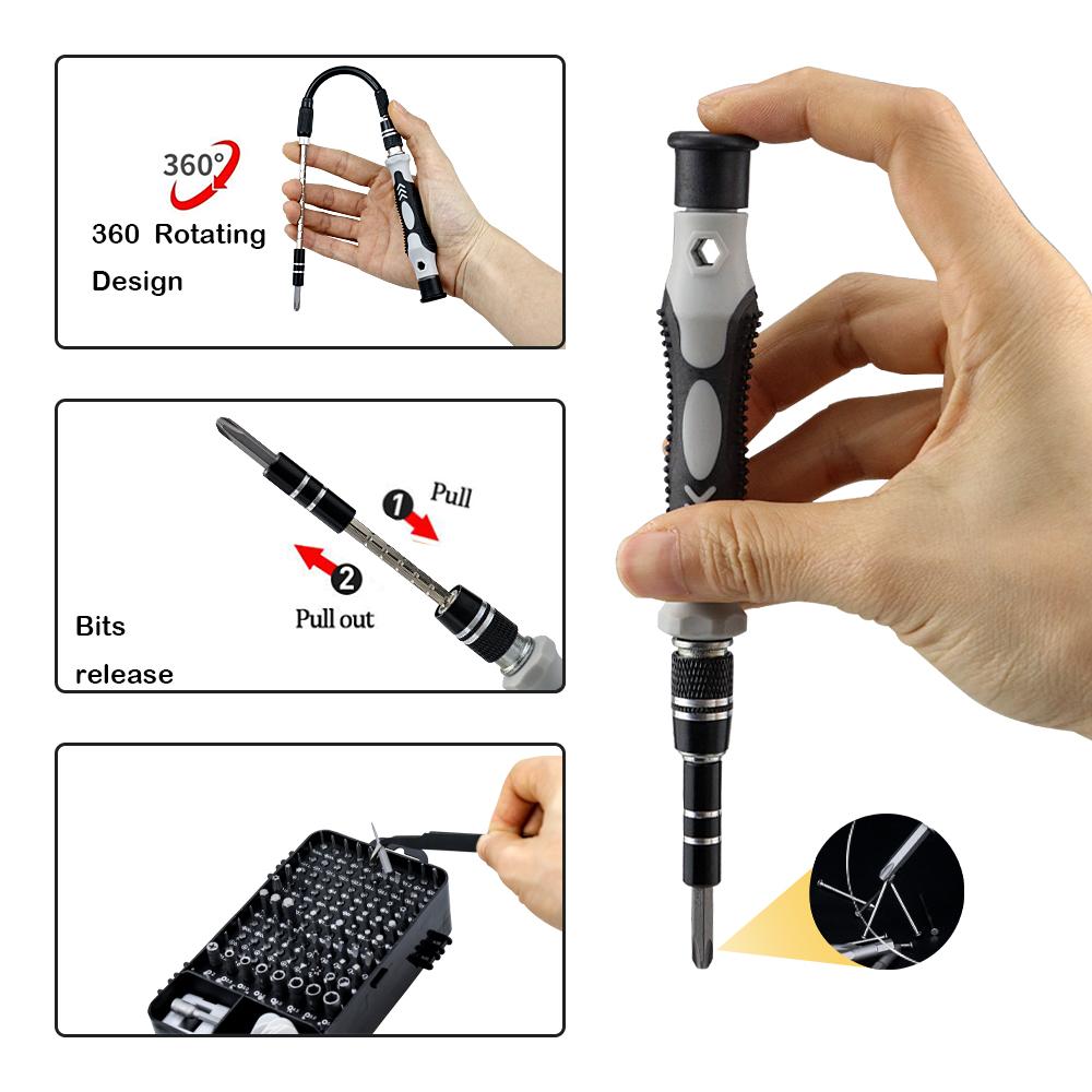 135 In 1 S2 Precision Screwdriver Set Electronics Magnetic Repair Tool Kit Micro for Computer, PC, Laptop, Phone, Mac